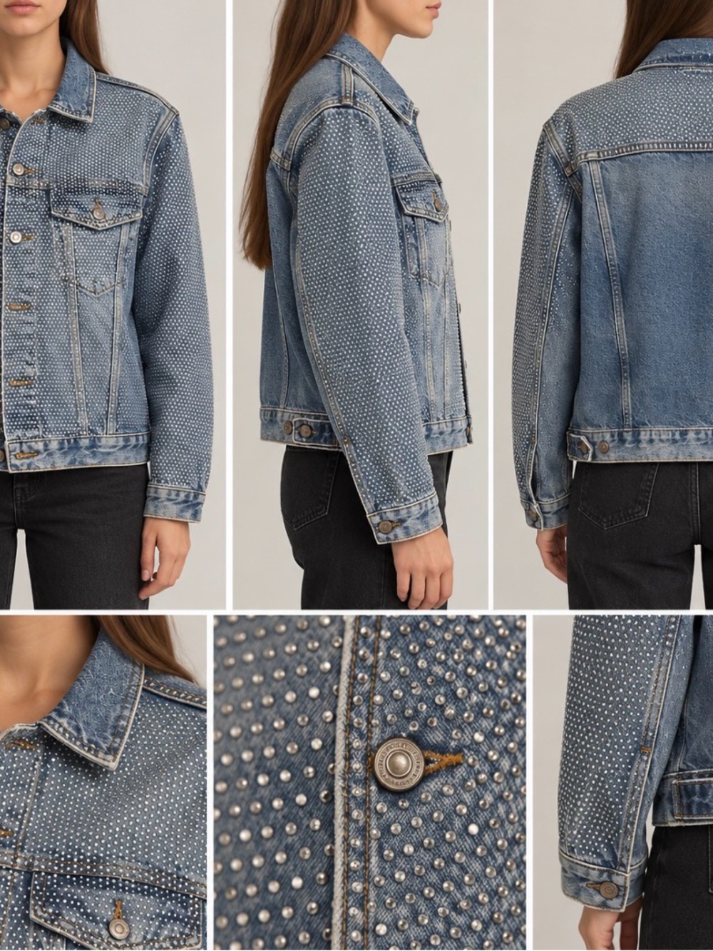 Zara Denim Jacket in Blue Size Medium